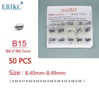 ERIKC 50ชิ้น B15ปรับ Shim รางคอมมอนเรลปะเก็นปะเก็น B15ปะเก็นขนาด B15 8.40-8.49มม