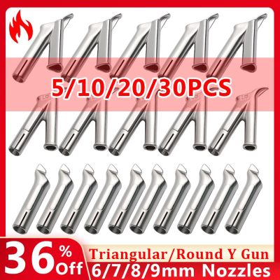 5/10/20/30PCS Speed Welding Nozzle Triangular/Round Y Gun Nozzle Hot Air Gun Head Torch Welder Vinyl Polypropylene PVC 6/7/8/9mm Welding Tools