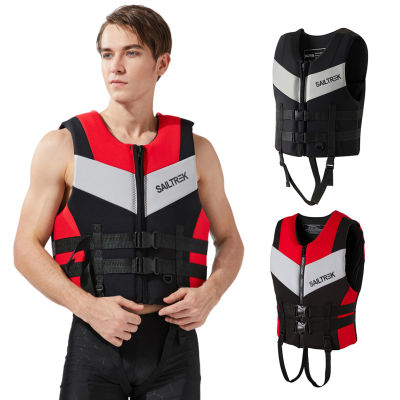 Neoprene เสื้อชูชีพสำหรับผู้ใหญ่พยุง S URF แพเรือยนต์เรือคายัคตกปลาเสื้อกั๊กเจ็ทสกีกีฬาทางน้ำกู้ภัยว่ายน้ำอุปกรณ์