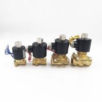 【hot】✕☫  1/4 3/8 1/2 3/4 1 DN15 DN20 N / O brass Solenoid 12V 24V 220V 110V Pneumatic and Gas