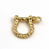 【YF】 1pcs Solid Brass Bow Shackle D Ring Keychain Keyring Fob Clip Connector Fastener Hook Leather Craft AccessoriesTH