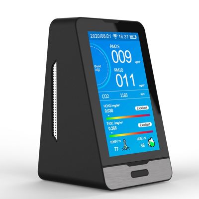 Tuya Wifi Gas Detector LED Display Air Quality Monitor Air Quality Monitor PM2.5 PM1.0 PM10 HCHO TVOC CO2 Temperature Humidity Meter