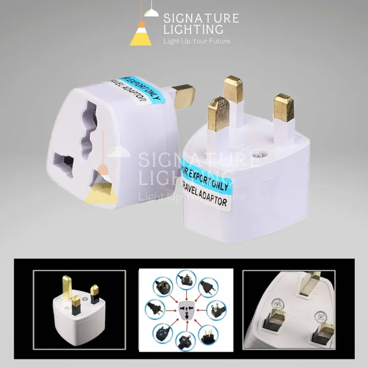 Universal Adapter UK 3 Pin Plug AC Adapter Converter 《ReadyStock》 Lazada