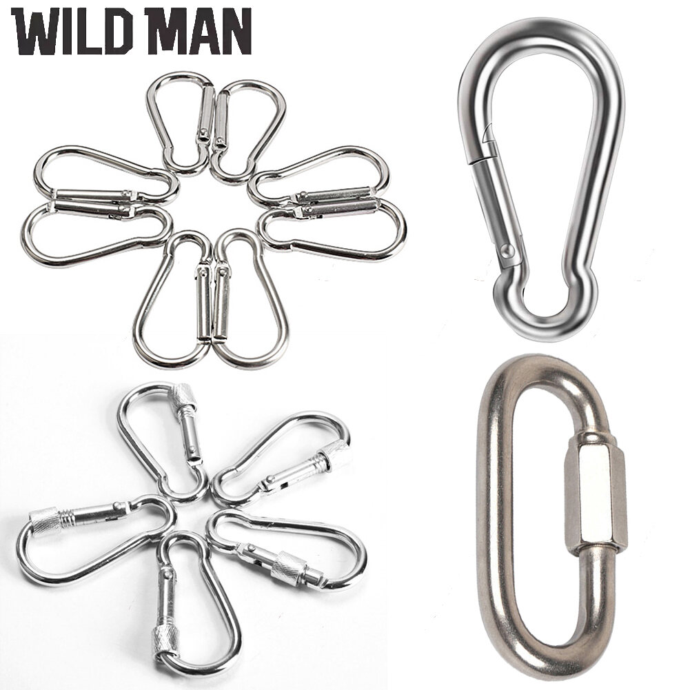 20 Pcs Aluminum Alloy Spring Carabiner Snap Hook Hanger Keychain Hiking 20 Pcs Aluminum Alloy Spring Carabiner Snap Hook Hanger Keychain Hiking