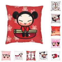 【LZ】 Personalized Custom Pucca Anime Manga Pillow Covers Decorative Nordic Cushion Cover Car Pillowcase Double-Sided Printing