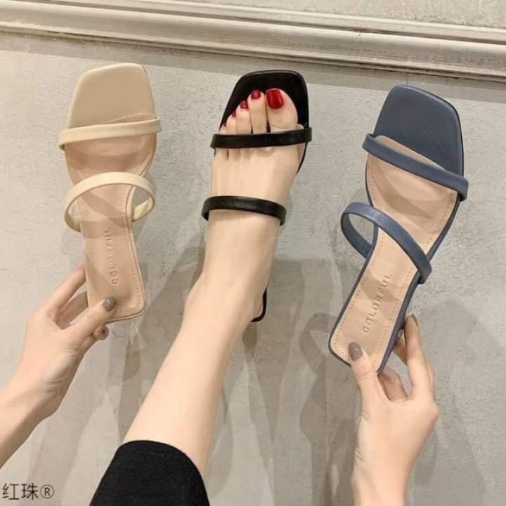 ATLLP Korean style Fashion on sales Flat Flip Flops Slippers Flats