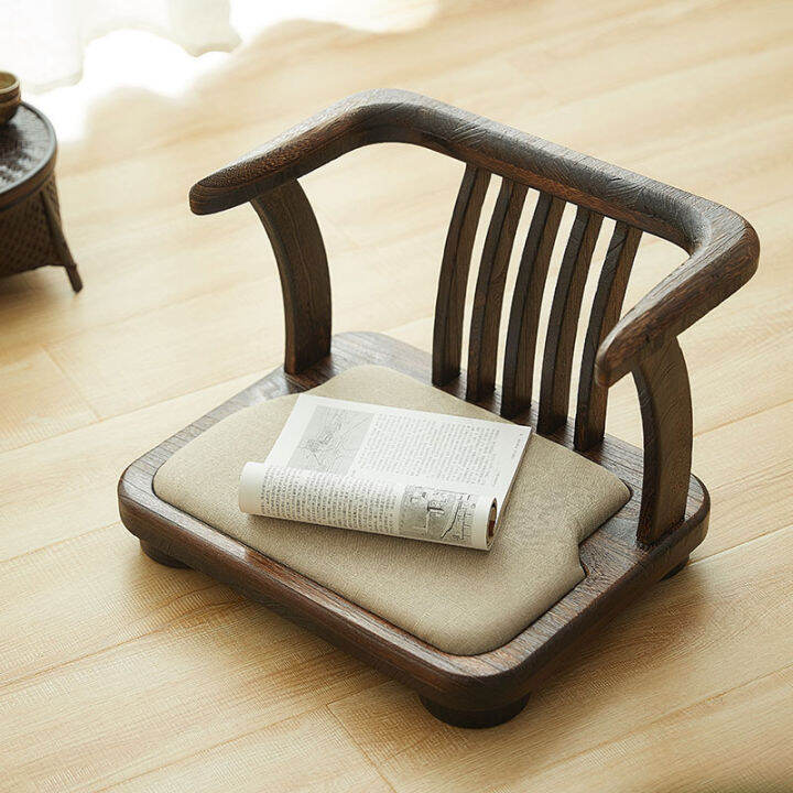 Solid wood back floor chair and wind tatami folding chair Japanese ...