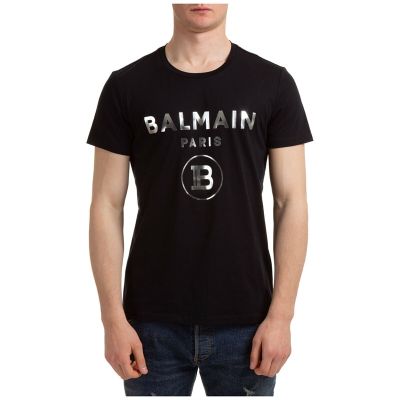 Balmain Tees Mens Letter Printed Allmatch Tshirt 100% Cotton Gildan