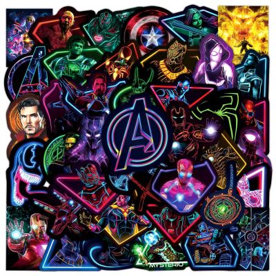 Neon Marvel SpiderMan Stickers for Scrapbooking Notebook Motorcycle Luggage Skateboard Cool Sticker Toys