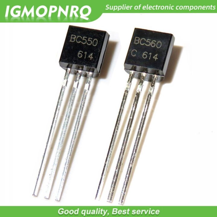 20PCS BC550C + BC560C each 10pcs BC550 BC560  Transistor DIP 3 45V 0.1A TO 92 New Original Free Shipping