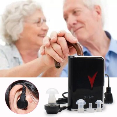 ZZOOI Portable Digital Hearing Aid Wired Voice Sound Amplifier Adjustable Tone for The Elderly Deaf Ear Care Unilateral Auriculares