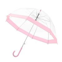 【CW】 Transparent Long handle Rain Umbrella Ultra Light Women Kids Female Umbrellas 54DC