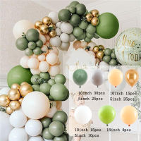 126pcs avocado green balloon garland arch set retro color metal gold balloon set wedding birthday party decoration baby shower