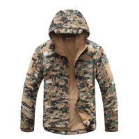 Men Military Tactical Hiking Jacket Outdoor Windproof Fleece Thermal Sport Waterproof Hunting Clothes Hooded Army Camo Outerwear