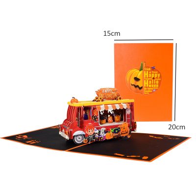 Hallowmas Invitations Gift Card 3D Halloween Pop Up Greeting Cards for Kids Party Halloween Card