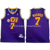 ✖卍▫ Utah Jazz 7 MARAVICH basketball jerseys MEN Sport jersey