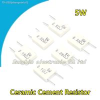 ❈❀❇ 10PCS Ceramic Cement Resistor 5W 0.1R0.22R 0.33R 0.47R 0.5R 1R 2R 3R 4.5R 5R 10R 20R 22R 33R 47R 100R 200R 1K 2K 5K 10K 20K 100K