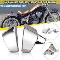 Chrome Motorcycle Left Right Side Battery Fai Cover For Honda VLX 600 Shadow Deluxe VT 600 CD 99-2007 Motorbike Essories