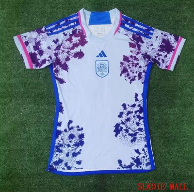 เสื้อเชิ้ตสำหรับผู้หญิงเสื้อเสื้อแข่งฟุตบอล23/24จากสเปน S-XXL