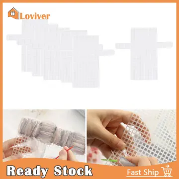 Frcolor 20pcs Square Mesh Plastic Canvas Sheet Cross Stitch Sewing Plastic  Canvas Sheets 