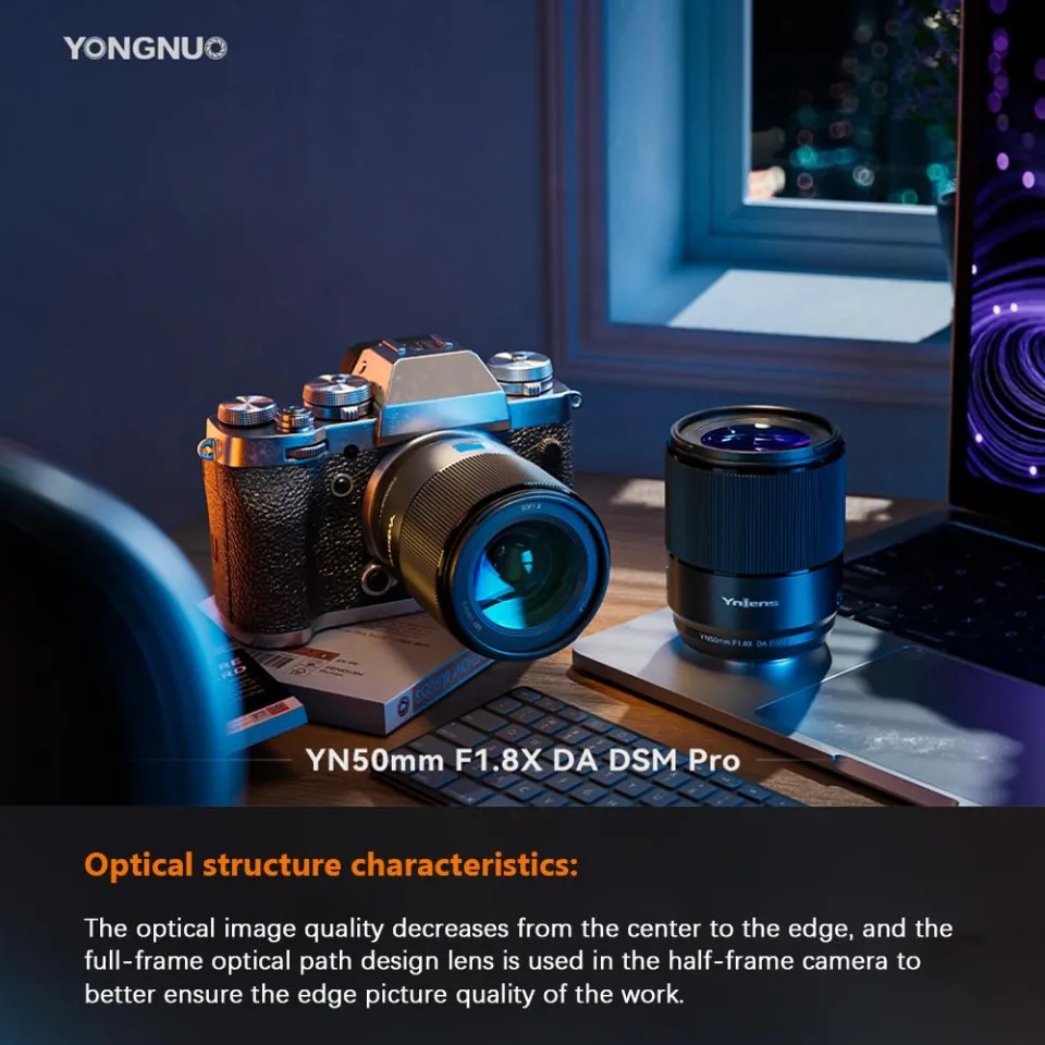 YONGNUO YN50mm F1.8X DA DSM Pro 50mm Fixed Focus Camera Lens X