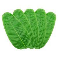 20PCS Artificial Banana Leaves Faux Tropical Leaves for Hawaiian Luau Party Decor Table Runner Centerpiece Place Mat