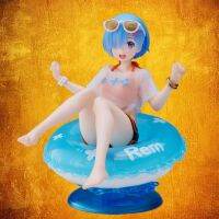 อะนิเมะขนาด11ซม. ใหม่: Zero การเริ่มต้นชีวิตในอีกโลกหนึ่ง Rem Aqua Float Girls ชุดว่ายน้ำ PVC หุ่นโมเดลตุ๊กตาของขวัญ