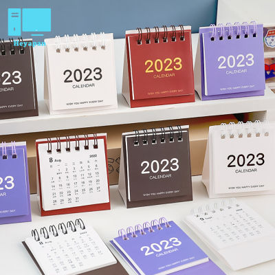 ปฏิทินตั้งโต๊ะขนาดเล็ก2023จัดตารางเวลาสีทึบเรียบง่ายจัดตัวจัดวางแผนสำหรับโต๊ะสำหรับโรงเรียนโฮมออฟฟิศ