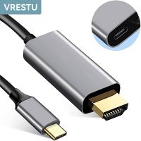 USB C To Hdmi สายเคเบิลที่รองรับ4K 60Hz Type C สายเคเบิลเชื่อมต่อHDTV 60W PD สำหรับ Thunderbolt 3สายอะแดปเตอร์สำหรับ Macbook Pro Ipad