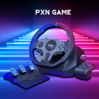 PXN V9 [READY STOCKS FREE SHIPPING] Universal Usb Car Sim 270/900 degree Race Steering Wheel with 3-pedal Pedals And Shifter Bundle for PC PS3, PS4, Xbox One, Xbox Series X/S , Nintendo Switch