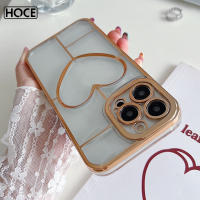 HOCE 3D รักเคสโทรศัพท์แบบใสหัวใจสำหรับ iPhone 14 13 12 11 Pro Max 14 Plus 11pro 13เคสหุ้มกันกระแทก