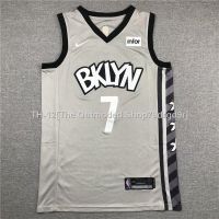 ஐﺴ☋ Unique NBA Nets 11 Gray Blue Net No. 7 Embroidered Jersey Leisure Sports Summer Male Universal Basketball 619774