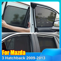 สำหรับมาสด้า3 Hatchback 2009-2013แม่เหล็กรถหน้าต่างม่านบังแดดโล่ด้านหน้ากระจกด้านหลังด้านข้างม่านสีอาทิตย์ Visor