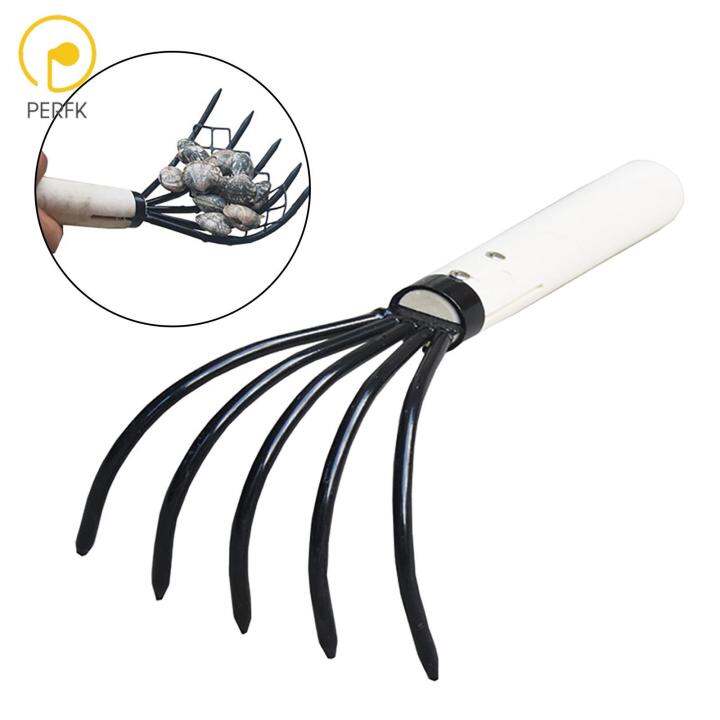 Perfk Bonsai Root Hook Rake 5-Prong W/ Ergonomic Handle Hand Rake ...