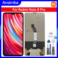 Ansimba จอ LCD แบบดั้งเดิมสำหรับ Xiaomi Redmi Note 8 Pro อะไหล่ Xiaomi ชิ้นส่วนจอสัมผัสแอลซีดีของเครื่องแปลงดิจิทัล Xiaomi Redmi Note 8 Pro 2015105หน้าจอ M1906G7I M1906G7G