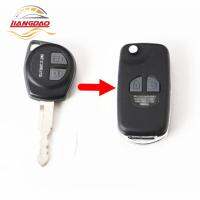 liangdao【Fast Delivery】Folding Remote Key Case Shell for SUZUKI JIMNY SX4 Swift 2 Button Flip with Button Pad【low price】