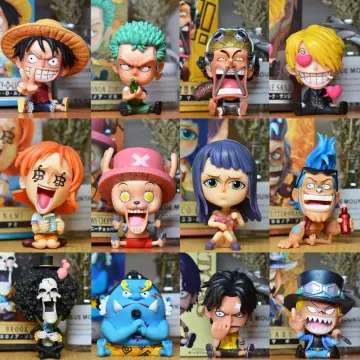Paiuan Figures Toy 6PCS Luffy Zoro Nami Sanji Sanbo Action Figure Happy  Scene Anime Model Collectible Figurine for Gift 