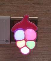 Automatic Grape Light Control Sensor Smart LED Night Light Lamp Bedroom Room Red