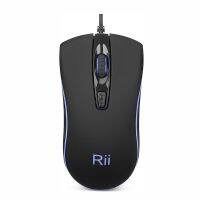 เมาส์มีสาย RM105 Rii Mouse Komputer สีชมพูดำกับแบ็คไลท์สีอาร์จีบีที่มีสีสันระดับ1600DPI USB เมาส์แบบมีสายสำหรับพอร์ตคอมพิวเตอร์แบบมินิ Shensong