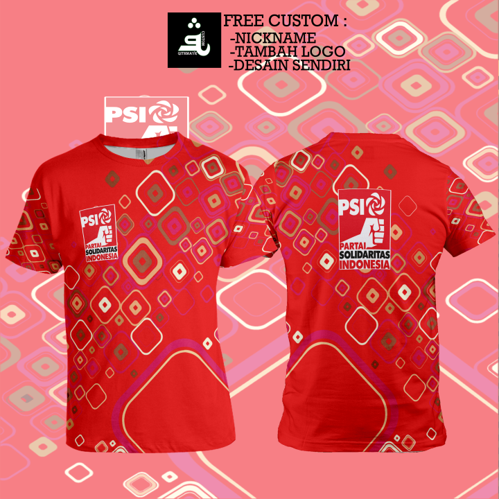 Baju Polo Kaos Pria Partai Psi Sublimation Printing 3d Terbaru 2024