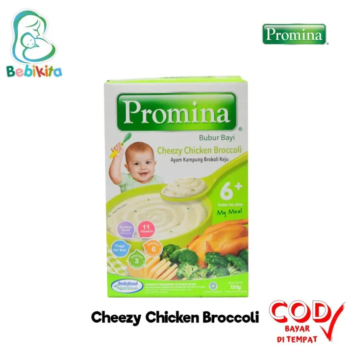 Promina Bubur Bayi Instan 6 Bulan 120gr Rasa Ayam Kampung Brokoli Keju