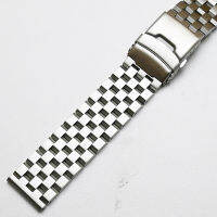 Brushed Stainless Steel Watch Band Strap 18mm20mm22mm24mm26mm Metal Replacement Bracelet Men Women BlackSilver WristBand