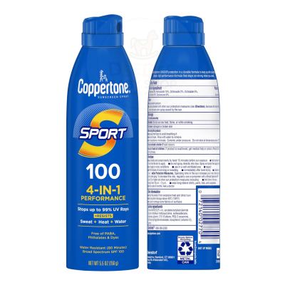 Coppertone Sport 4-in-1 Performance SPF100 Sunscreen Spray