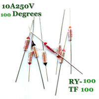 RY 10pcs/lot New Micro thermal fuse 10A250V 100 Degrees Tf 100 C Mini temp fuse metal shell Thermal Cutoff RY-100 RY100 Electrical Circuitry Parts