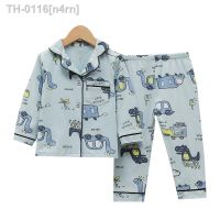 ❦▥﹍ n4rn Saileroad crianças bonito dinossauro pijamas para meninas meninos conjuntos de roupa em algodão manga longa criança