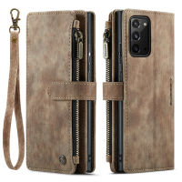 Samsung Galaxy Note 20 / Galaxy Note 20 5G Wallet Case , RUILEAN Durable PU Leather Magnetic Flip Lanyard Strap Wristlet Zipper Card Holder Phone Case for Samsung Galaxy Note 20 / Galaxy Note 20 5G