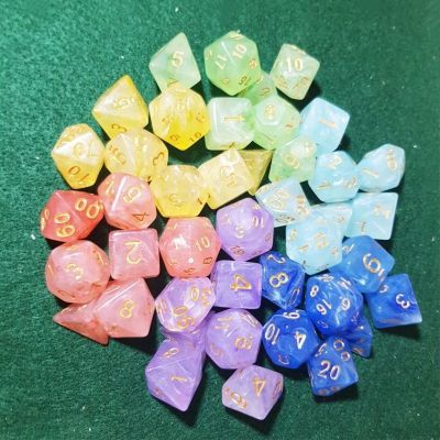 7pcs/set Multifaceted Dice d d d4 d6 d8 d10 d d12 d20 Polyhedral TRPG Games Dice Set Board Game entertainment Dice