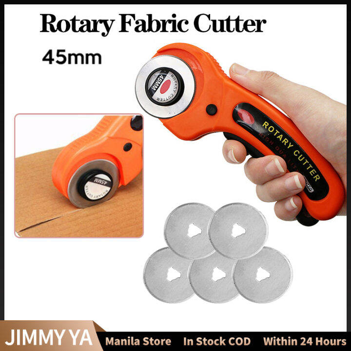 Rotary Cutter, Professional 45mm Rotary Fabric Cutter, Rotary Cutter for Fabric, Card Paper Sewing Quilting Roller Fabric Cutting Tailor Scissors