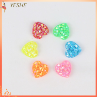 YESHE 100pcs สุ่มแบบสุ่ม ลูกปัดหลากสี สีผสมกัน 12mm ครับ ลูกปัดประกายแวววาว Besds หลังแบน รองเท้าส้นแบน SHINY besds ทำเครื่องประดับ DIY