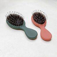 【CC】 1pc Bristle Hair 5 Colors Anti-static Non-slip Handle Comb Scalp Massager Styling